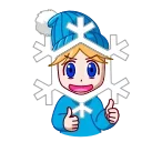 👍 emoji Snowflake Telegram sticker 3 of 27
