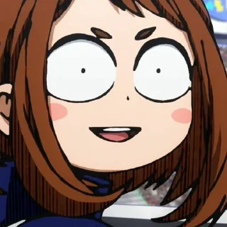 😳 emoji Uraraka Ochako Telegram sticker 13 of 89