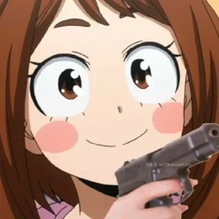 🔫 emoji Uraraka Ochako Telegram sticker 21 of 89