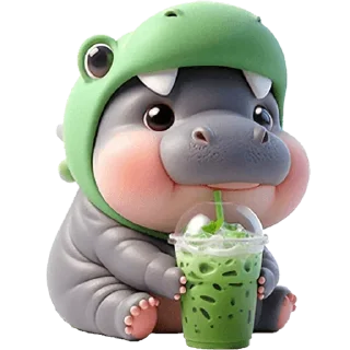 🍹 emoji Бегемотики: @Pea4_stickerbot Telegram sticker 19 of 32