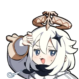🤨 emoji Paimon by @anime_stickerr Telegram sticker 15 of 28