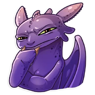 😑 emoji Toothless Telegram sticker 15 of 25