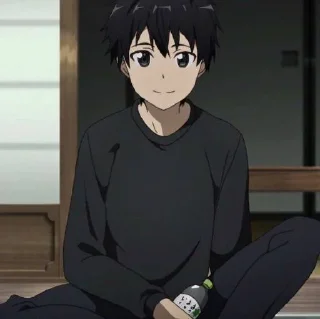 🙂 emoji Kirito Telegram sticker 19 of 37
