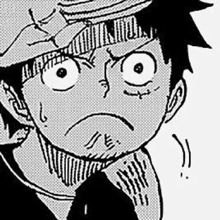 ☹️ emoji Luffy @anime_sticks Telegram sticker 2 of 30