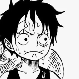 😡 emoji Luffy @anime_sticks Telegram sticker 8 of 30