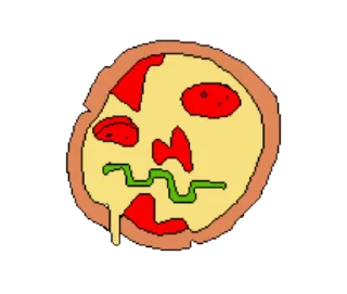 😔 emoji 🍕Pizzaface @pizzza_tower Telegram sticker 7 of 15