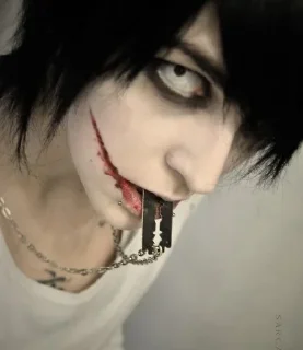 🤭 emoji Jeff the Killer by @JessRay Telegram sticker 12 of 120