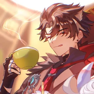 🍵 emoji Wriothesley by @akikaze9 Telegram sticker 14 of 24