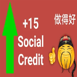 Sticker from social credit