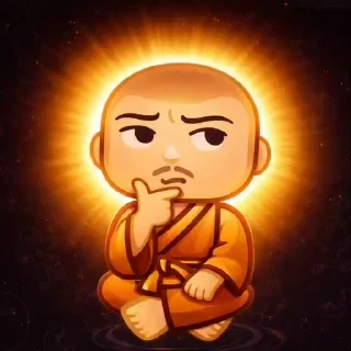 🤔 emoji Monk Drema Telegram sticker 7 of 18