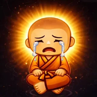 😢 emoji Monk Drema Telegram sticker 9 of 18