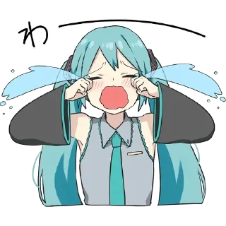 😭 emoji hatsune miku^^ Telegram sticker 13 of 23