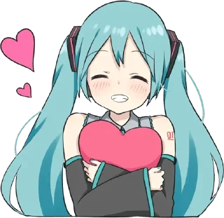 💗 emoji hatsune miku^^ Telegram sticker 11 of 23