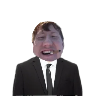 👔 emoji Дэка рыжий черт (B•-•W) Telegram sticker 23 of 23