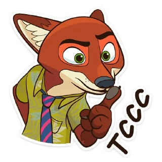 🤫 emoji Ник Уайлд (@TgSticker) Telegram sticker 19 of 32