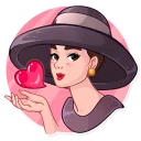 😘 emoji Miss Hepburn Telegram sticker 2 of 30