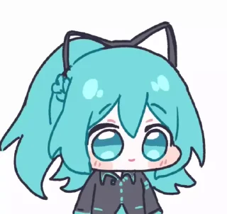 😕 emoji Miku! (By miratsu169) Telegram sticker 13 of 43