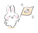 🏳 emoji White Bunny🐰 by @mlOobot Telegram sticker 14 of 40