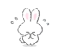 😟 emoji White Bunny🐰 by @mlOobot Telegram sticker 19 of 40