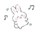 🎵 emoji White Bunny🐰 by @mlOobot Telegram sticker 10 of 40