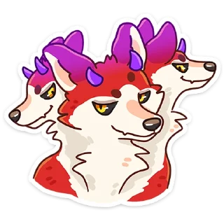 😈 emoji Цербер :: @stickroom Telegram sticker 15 of 48
