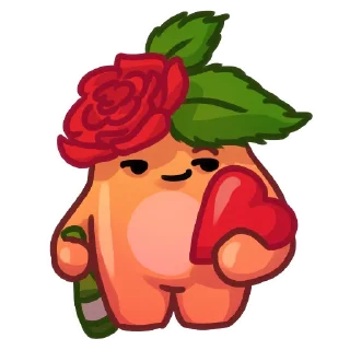 ❤️ emoji Applepeach dude Telegram sticker 15 of 51