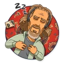 😴 emoji The Dude Telegram sticker 17 of 35