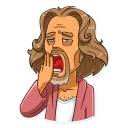 😩 emoji The Dude Telegram sticker 21 of 35