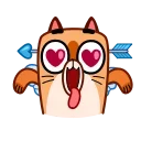 😍 emoji Cupid Kitty Telegram sticker 16 of 25
