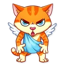 😠 emoji Cupid Cat Telegram sticker 21 of 25