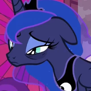 😞 emoji Princess Luna | @MLP_AnimatedStickers Telegram sticker 19 of 41
