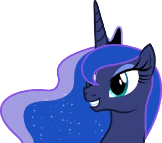 🙂 emoji Princess Luna | @MyLittlePony_bots Telegram sticker 23 of 120