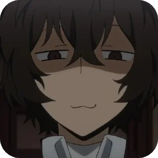 😼 emoji Osamu Dazai | BSD Telegram sticker 19 of 116