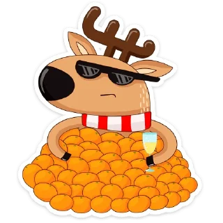 🍊 emoji Новогодний олень :: @stickroom Telegram sticker 24 of 28