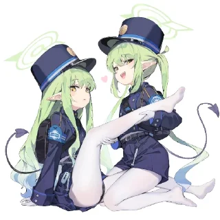 🥵 emoji Hikari and Nozomi from Blue archive Telegram sticker 19 of 92
