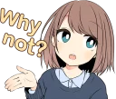 Sticker from Sasakichi's moody girl ENG :: @line_stickers