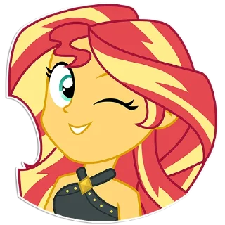 😉 emoji Sunset Shimmer [EG] | By @Egor418 Telegram sticker 17 of 86