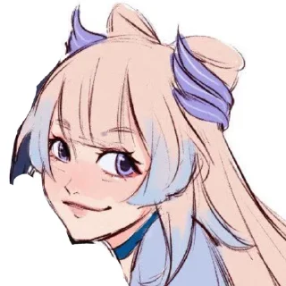 😏 emoji kokomi by @stickerhut Telegram sticker 5 of 75