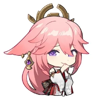 🤭 emoji ☆꙳ yae miko ꙳☆ Telegram sticker 6 of 37