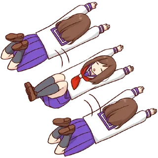 🙃 emoji Schoolgirl @jp_stickers Telegram sticker 16 of 40