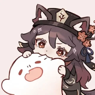 🧖‍♂️ emoji Hu Tao Telegram sticker 16 of 46
