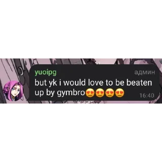 Sticker from freaky chat