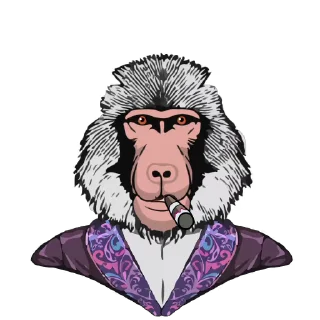 🚬 emoji Boss ape Telegram sticker 8 of 11
