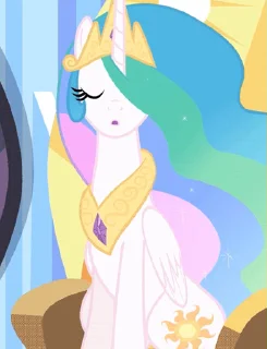 😲 emoji Princess Celestia | @MLP_AnimatedStickers Telegram sticker 7 of 28