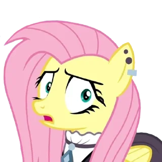 Sticker from Fluttershy goth | @MyLittlePony_bots