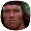 😑 emoji 🤖 Schwarzenegger @lennysticker Telegram sticker 15 of 25