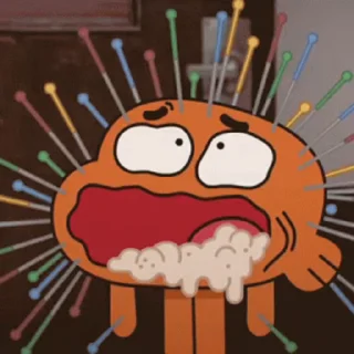 😪 emoji Darwin Watterson @this_is_sticker_party Telegram sticker 22 of 38