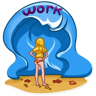 😒 emoji Blondie Vacation Telegram sticker 6 of 25