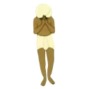 🙏 emoji Золотая антилопа @eeZee_stickers Telegram sticker 8 of 72