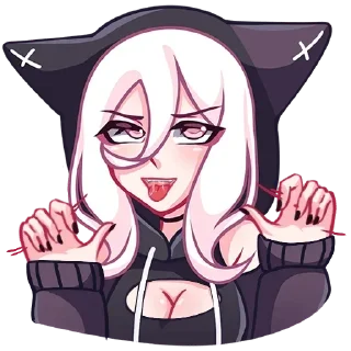 👅 emoji КатШи • @Shiro_De_Dark Telegram sticker 13 of 32